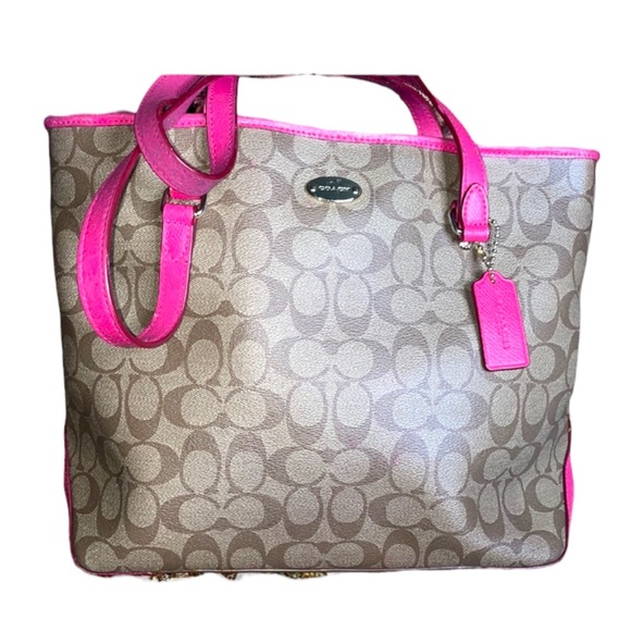 Coach Handbags - COACH SHOULDER BAG PINK BARBIECORE ( slight flaw in top)